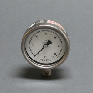 1034 - Pressure Gauge, 0-60 PSI, 1/4" NPT, Stainless Steel